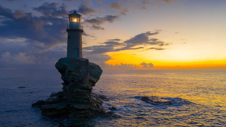 Isolated lighthouse